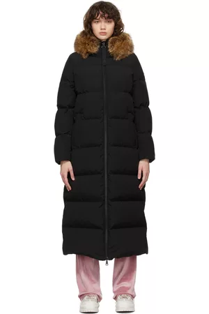 Moncler Women Long sleeves - Black Down Guimauve Long Coat