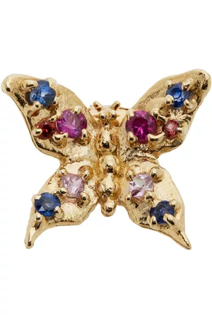 Alexandre Bergeron Women Stud Earrings - SSENSE Exclusive Gold Today I'll Fly Single Earring