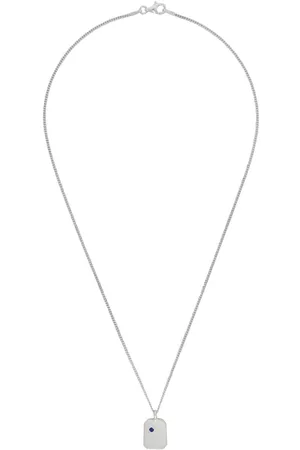 Seb Brown Necklaces - Kids Silver Sapphire Bevel Necklace