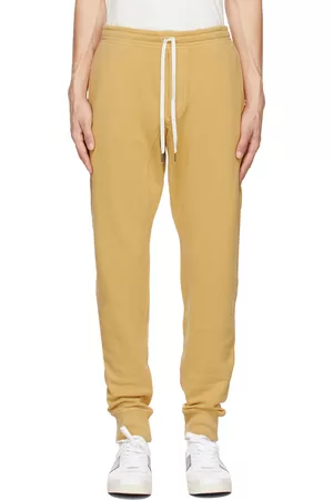 Tom Ford Men Sweatpants - Yellow Vintage Garment-Dyed Sweatpants