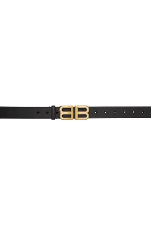 BALENCIAGA BB Hourglass croc-embossed leather belt