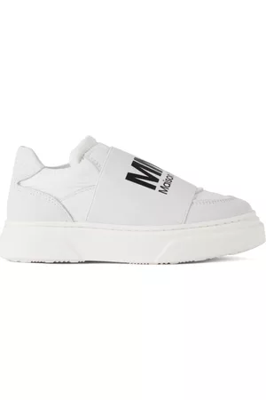 MM6 MAISON MARGIELA Flat Shoes - Kids White Logo Slip-On Sneakers