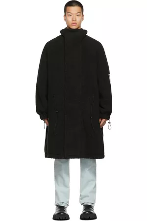 We11 Done Men Fur Coats - Faux-Fur Oversized Coat