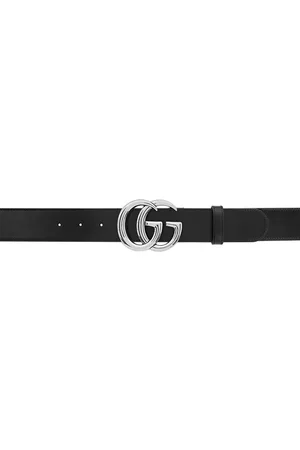 Marmont Wide Crystal Embellished Satin Belt in Black - Gucci