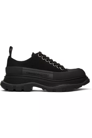 Alexander McQueen Women Sneakers - Black Tread Slick Sneakers
