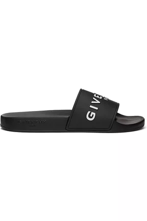 Givenchy Men Flat Shoes - Black Paris Flat Sandals