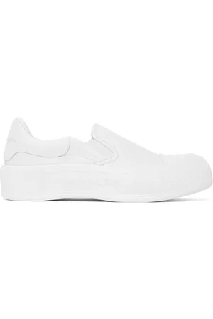 Alexander McQueen Women Skate Sneakers - White Deck Skate Plimsoll Sneakers
