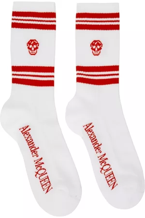 Alexander McQueen Men Sports Equipment - White Skull Sports Socks