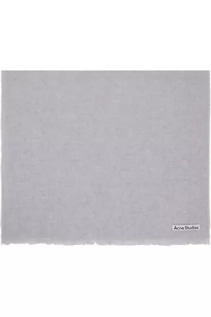 Acne Studios Men Winter Scarves - Grey Wool Light Scarf