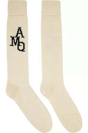 Alexander McQueen Men Socks - Off-White Monogram Socks