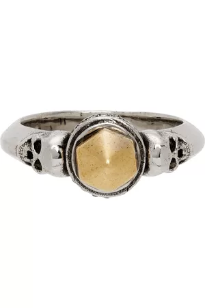Alexander McQueen Women Gold Rings - Silver & Gold Stud Ring