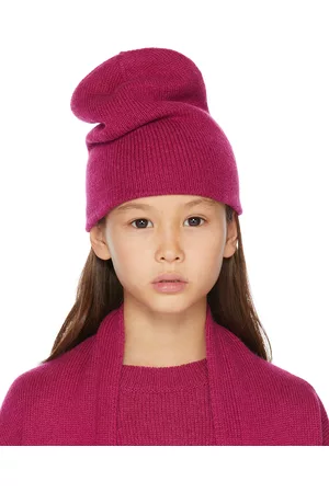 The Row Kids Pink Cashmere Elfie Hat