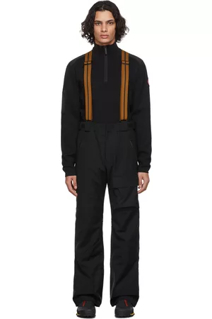 Z Zegna Men Ski Suits - Black Outdoor Capsule Wool Technical Ski Trousers
