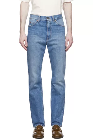 GUCCI Slim-Fit Tapered Logo-Jacquard Jeans for Men