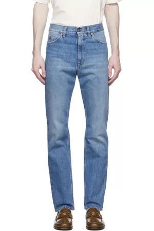Gucci Blue Straight-Leg Horsebit Jeans