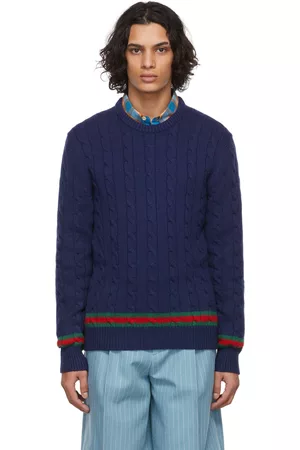 Gucci Navy Cable Sweater