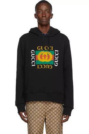Gucci Men Hoodies - Black Logo Hoodie