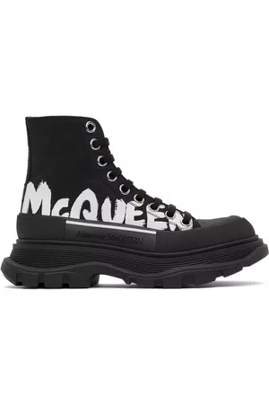 Alexander McQueen Black Logo Tread Slick High Sneakers
