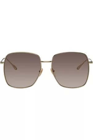 Gucci Women Square Sunglasses - Gold Square Sunglasses