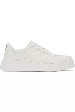 Gucci White GG Embossed Sneakers
