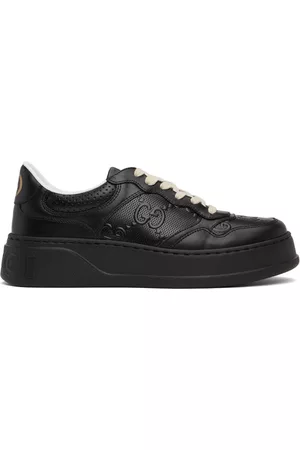 Gucci Black GG Embossed Sneakers
