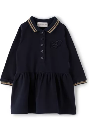 Moncler Baby Navy Cotton Piqué Dress