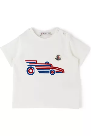 Moncler Baby Off-White Car Graphic T-Shirt