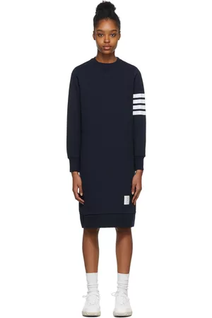 Thom Browne Women Casual Dresses - Navy Sweater Dress