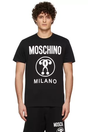 Moschino Men T-Shirts - Black Double Question Mark T-Shirt