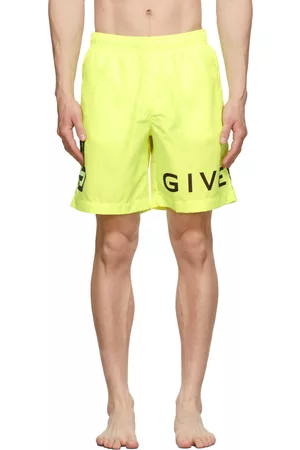 Givenchy Men Swim Shorts - Yellow 4G Swim Shorts