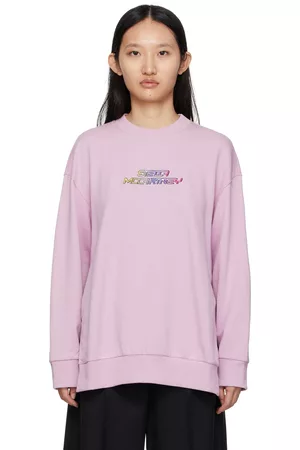 Stella McCartney Women Sweatshirts - Purple High Frequency Gel Logo Sweatshirt