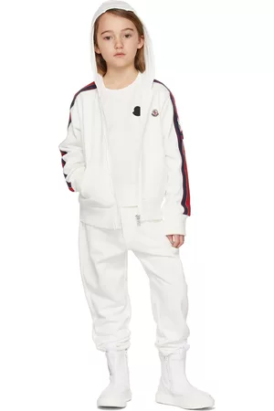 Moncler Kids White Sweatsuit Set