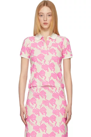 Maisie Wilen Women Polo T-Shirts - Pink & Beige Au Fait Polo