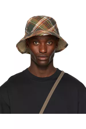 Acne Studios Green Checked Bucket Hat