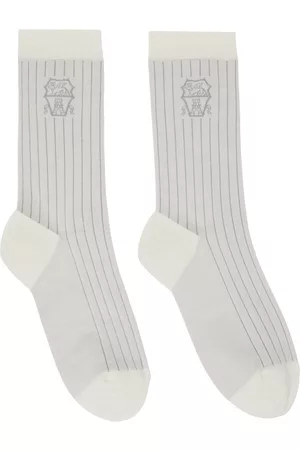 Brunello Cucinelli Men Socks - Grey Striped Socks