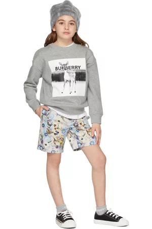 Burberry Sweatshirts - Kids Grey Montage Print Sweatshirt