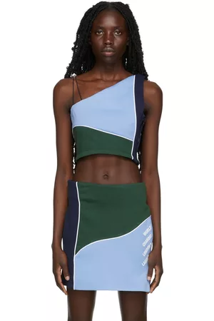 Ahluwalia Women Tank Tops - Blue & Green Twice As Nice Tank Top