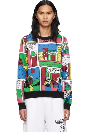 Moschino Men Tops - Multicolor Comics Sweater