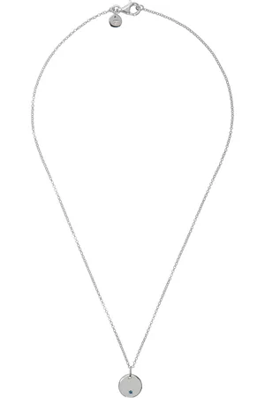 TOM WOOD SSENSE Exclusive Kids Silver & Blue Topaz Birthstone Necklace