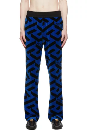 Versace Blue & Black Track Lounge Pants