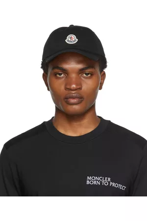 Moncler Men Caps - Black Logo Cap
