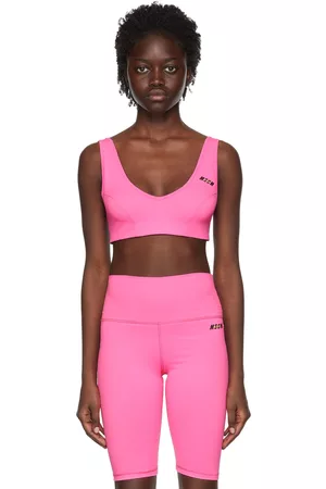 Msgm Women Sports Bras - Pink Nylon Sports Bra