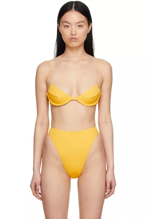 Oseree Women Bikini Tops - Yellow Eco Basic Bikini Top