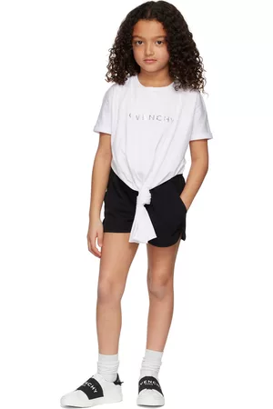 Givenchy Kids White & Black Glitter Logo Romper