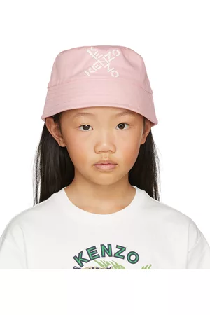 Kenzo Kids Pink Logo Bucket Hat