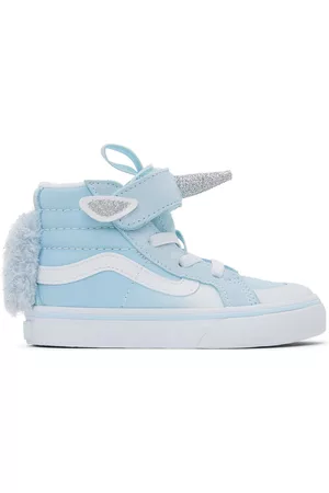 Vans Canvas Sneakers - Baby Blue Unicorn Sk8-Hi Reissue 138 V Sneakers