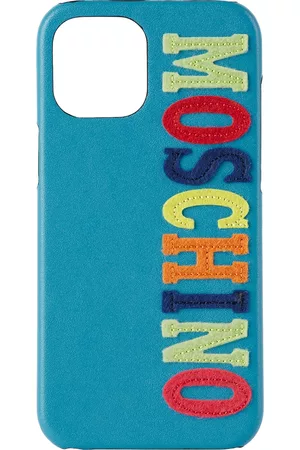 Moschino Phones Cases - Blue Logo iPhone 12 Pro Max Case