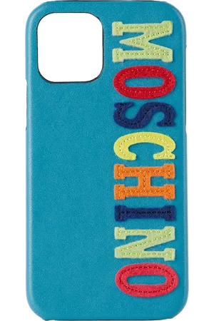 Moschino Phones Cases - Blue Logo iPhone 12 Pro Case