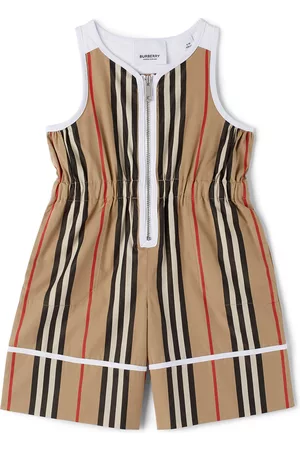 Burberry Jumpsuits - Baby Beige Icon Stripe Jumpsuit