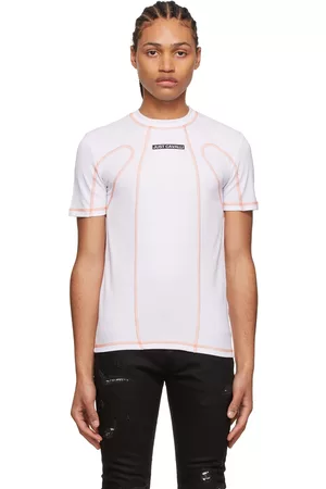 Roberto Cavalli Men T-Shirts - White Polyester T-Shirt